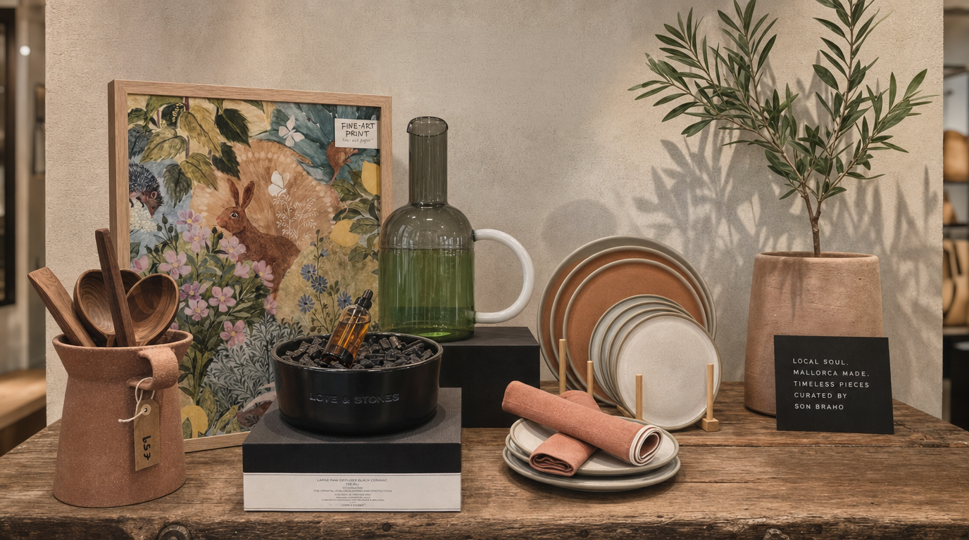 Curated maker display at Son Braho